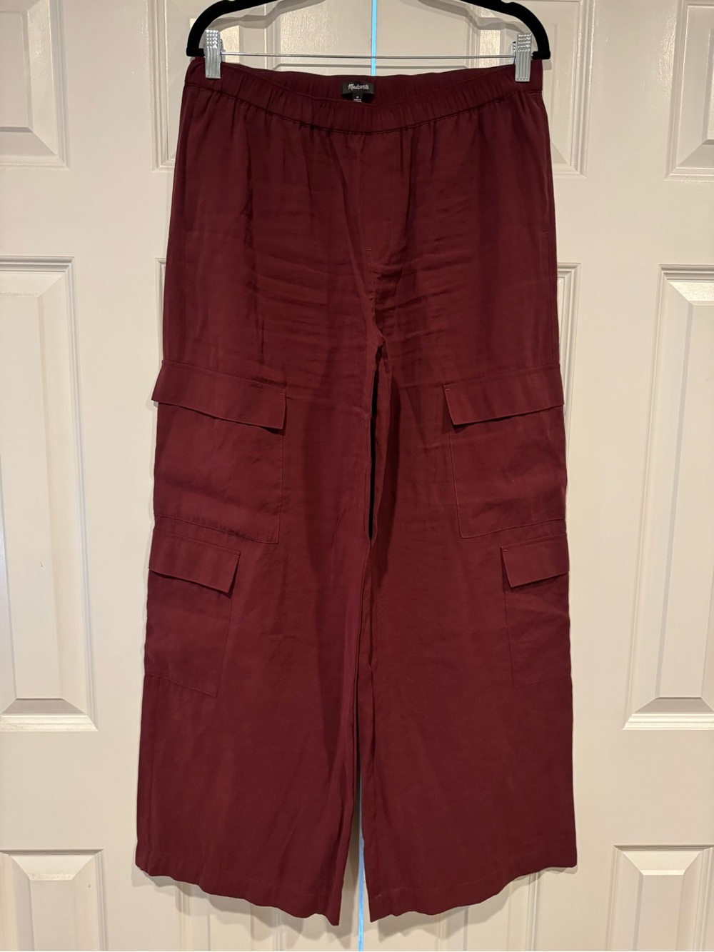 Madewell Wide Leg Soft-Drape Cargo Pants EUC